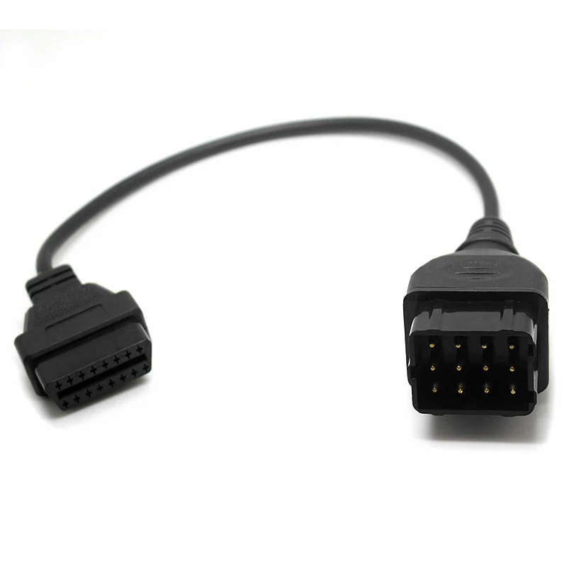 A + качество конвертер Кабель газ 12-контактный 12Pin мужской to OBD DLC 16 Pin 16Pin женский OBD2