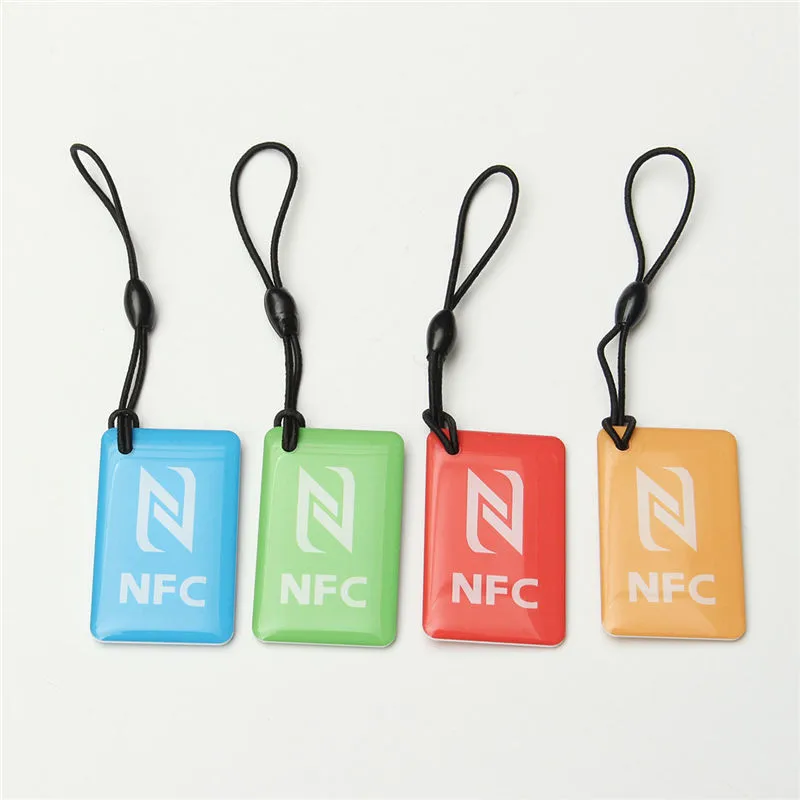 4 шт./партия) Ntag216 NFC метки ключ жетон 13,56 МГц RFID смарт-карты этикетки для всех NFC android телефон