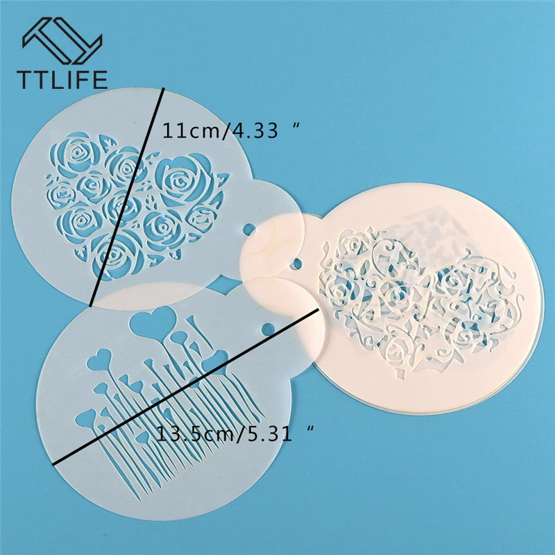 TTLIFE 6 шт./компл. капучино бариста резьба Необычные кафе пена спрей шаблон Бариста