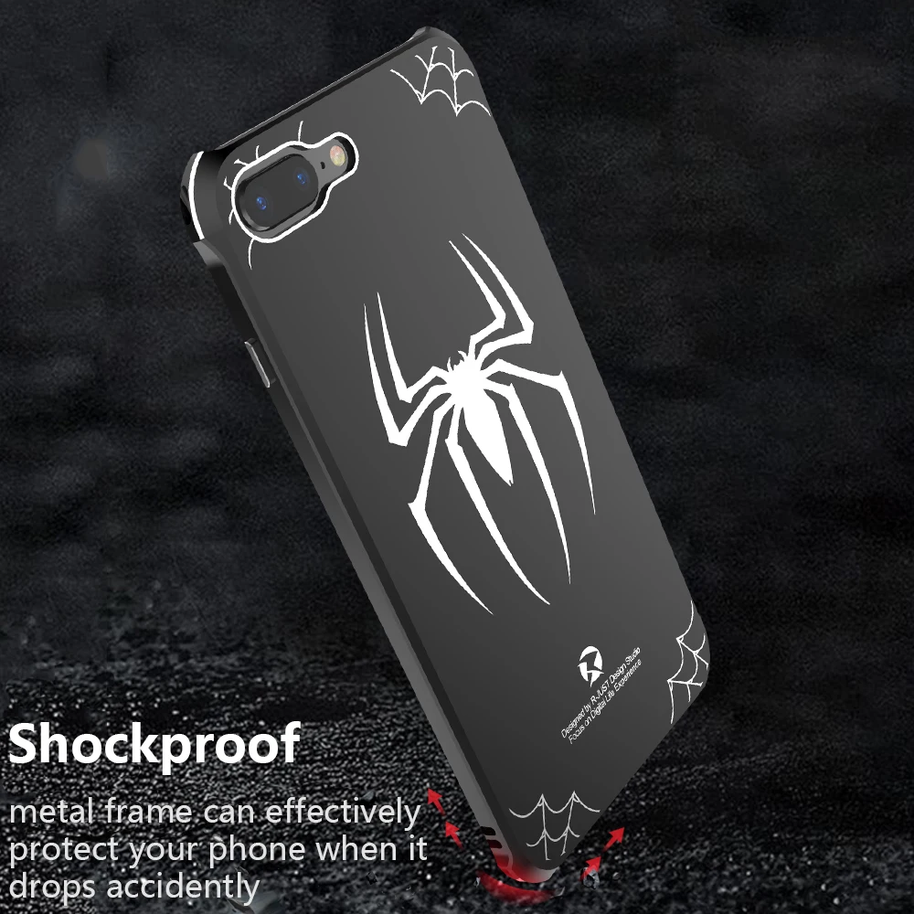 R JUST для iPhone 8 Plus чехол Роскошный милый тонкий жесткий металлический алюминиевый