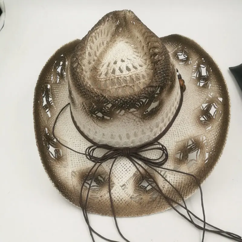 Шляпа Мужская/женская Соломенная в стиле панк Панама от солнца с широкими