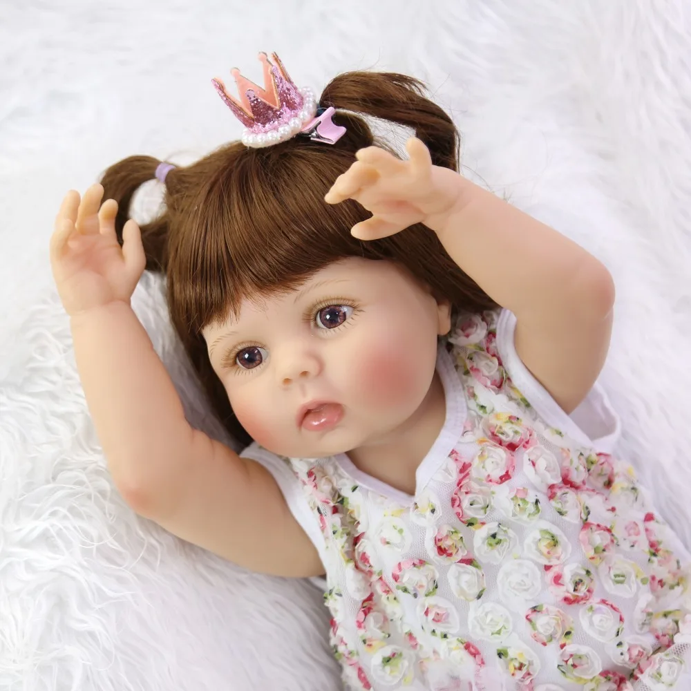 Reborn baby girl dolls 23&quot 57cm bebe boneca reborn silicone completa realista infantil meninas children gift toy | Игрушки и хобби
