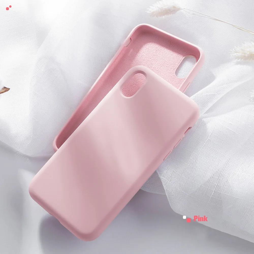 Pink Чехол для телефона для iPhone 7 чехол силиконовый чехол для iPhone 11 Pro XS Max чехол для iPhone 7 8 6 6S Plus X XR 8plus Coque - Цвет: Pink