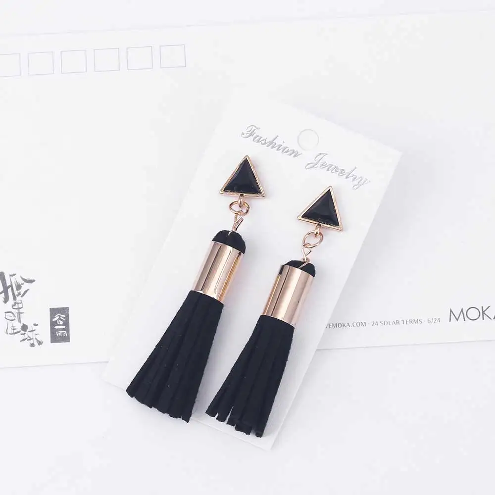 FAMSHIN Новые популярные винтажные треугольные кисточкой искусственная замша