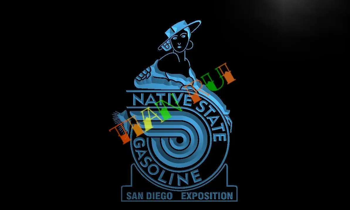 

LG109- Native State Gasoline-LED Neon Light Sign hang