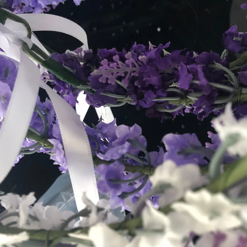 Цветочная корона, лавандовый венок, Цветочная повязка на голову для девочек, женские аксессуары для волос, свадебные аксессуары, новые аксессуары