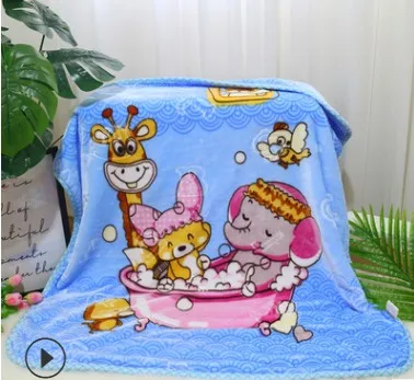 Manufacturers direct sale of double cartoon blanket embossed child blanket children baby gift nap blanket knee - Цвет: 5