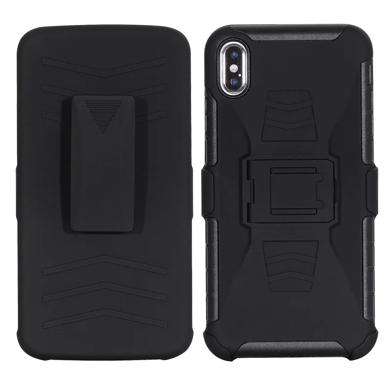 Новый чехол Armor Case Impact Holster Hard Cases Shockproof Kickstand Belt Clip Back Cover Capa для iPhone XS MAX XR.