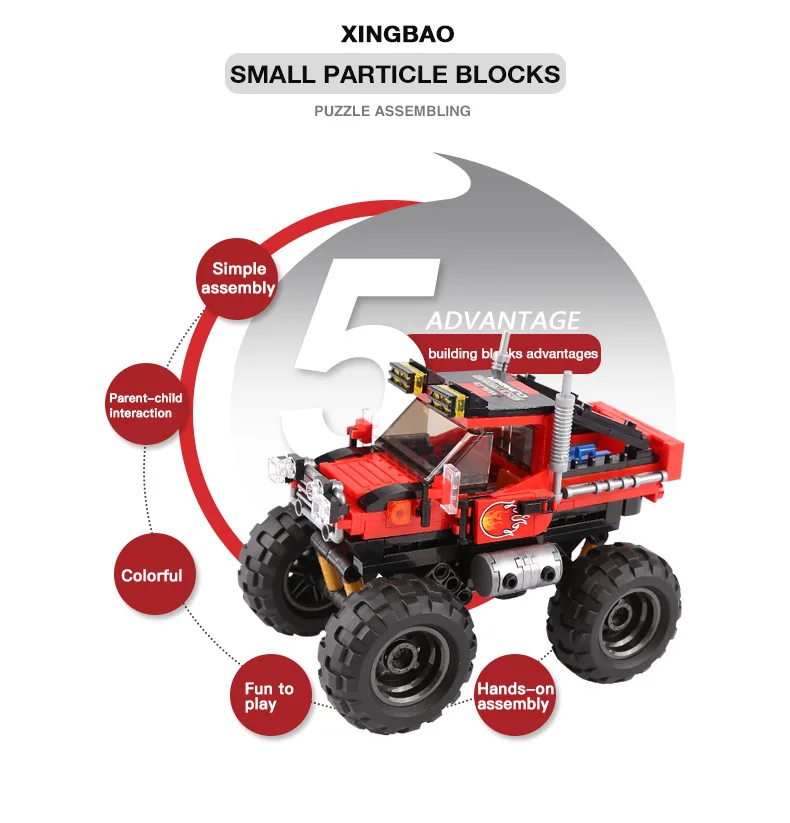 XingBao 03025 Technic супер большой ножной автомобиль набор строительных блоков Кирпичи игрушка для детей развивающие используется подарок на день рождения
