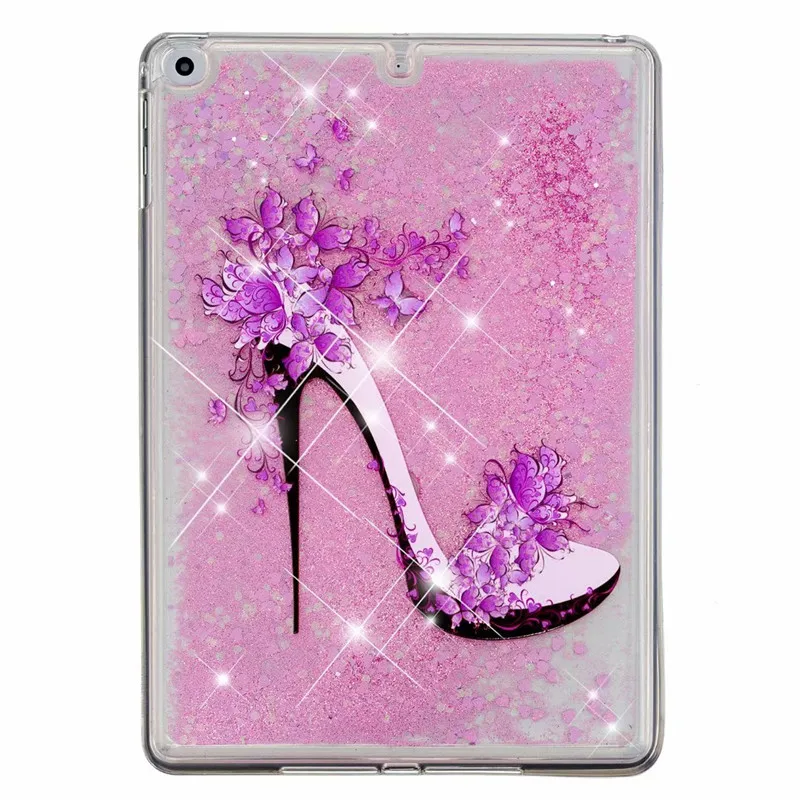 Чехол накладка из мягкого ТПУ с зыбучим песком и единорогом для iPad Air 1 2 9 7 2017 2018