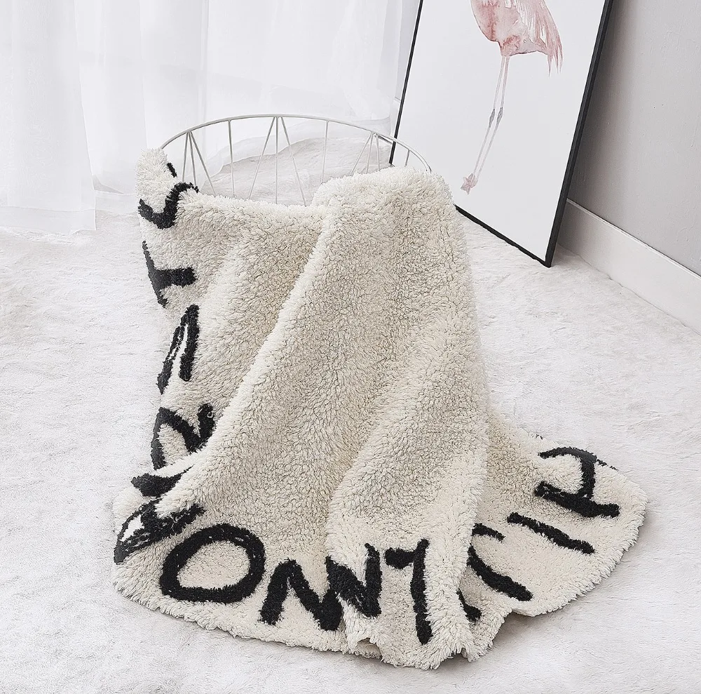 Скандинавский декоративный игровой коврик для детской комнаты круглый ковер
