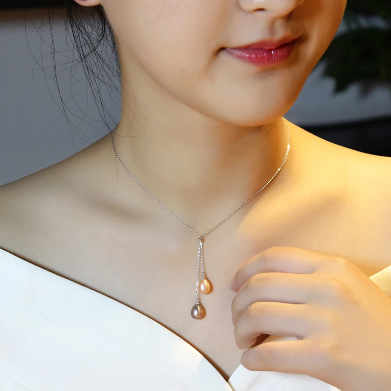 Женское ожерелье из серебра 925 пробы с жемчугом|jewelry necklace pendants|jewelry pendantjewelry fashion |