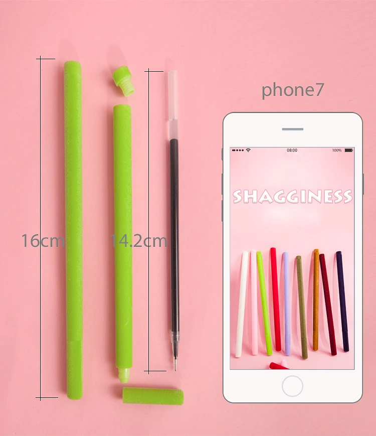 JIANWU 1pc Originality Fluffy gel pen Delicate and comfortable signature pen cute neutral pen Student pens 0.5mm