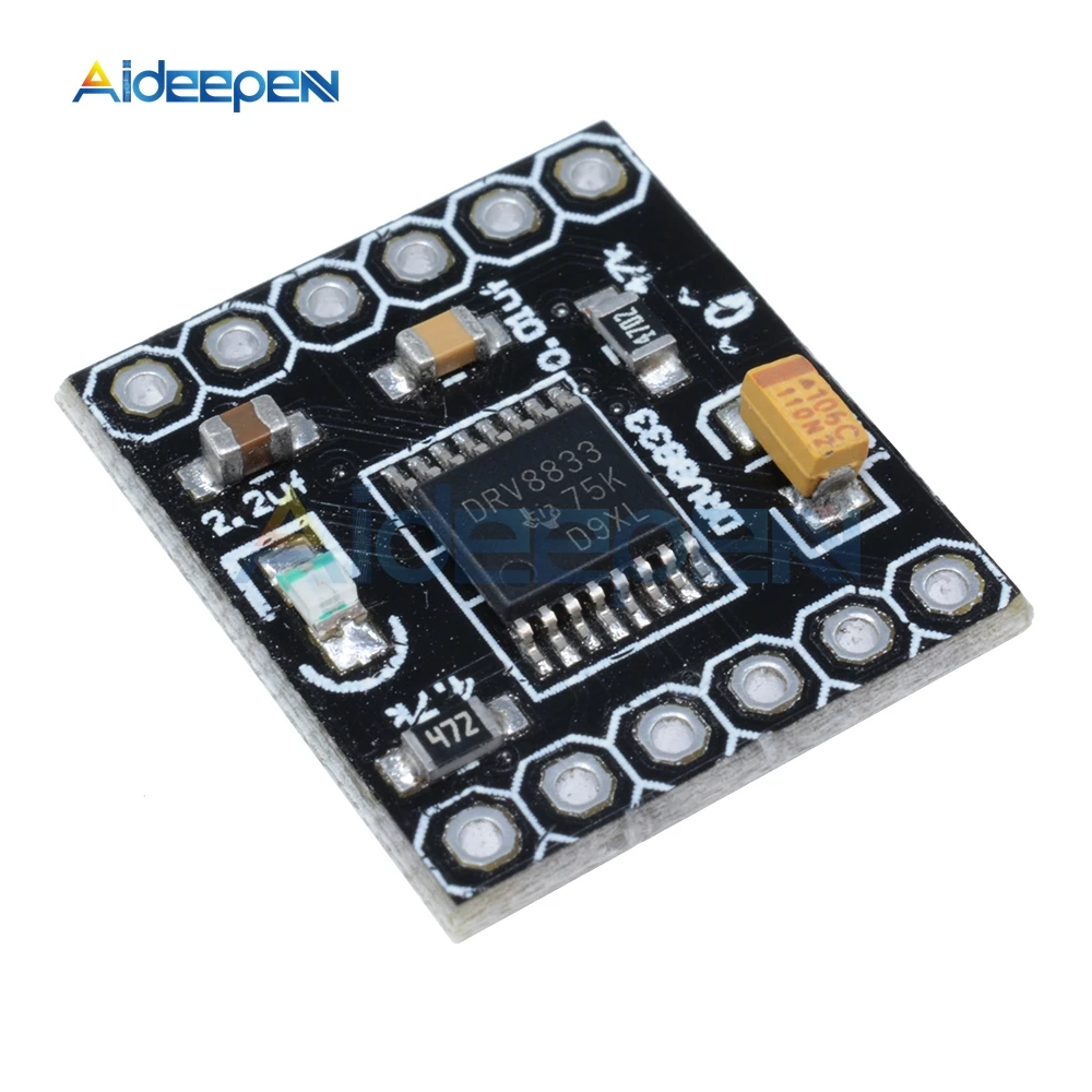 DRV8833 2-х канальный DC мотор драйвер зарядная Модульная плата 1.5A 3 V-10 V h-мост 4-проводной защита от короткого замыкания, перегрузки по току защиты шаговый двигатель