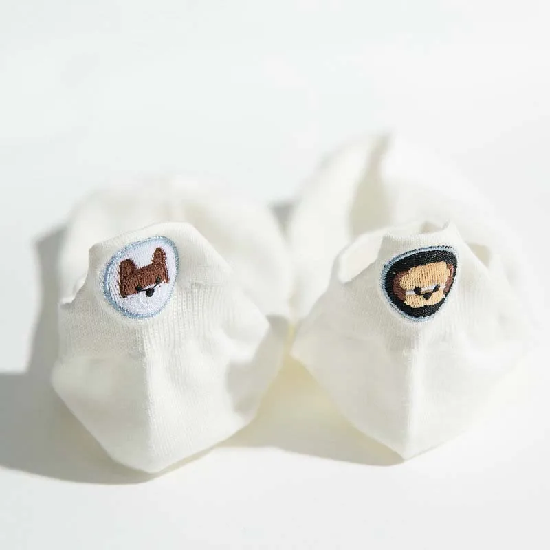 12 5 пар/партия, женские носки с вышивкой Kawaii Happy Fashion, забавные Женские носочки, хлопковые летние яркие цвета - Цвет: 12