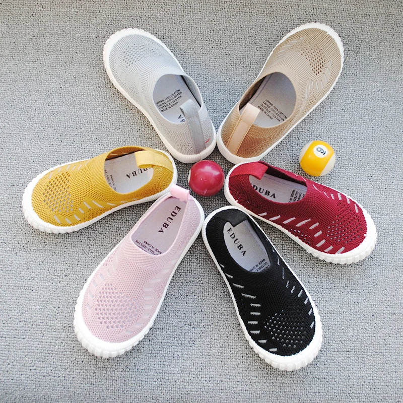 Hollow Fly Knitting Casual Shoes For Kids Boys Girls Light Weight Breathable Sneakers Cheap Footwear Children's | Детская одежда и