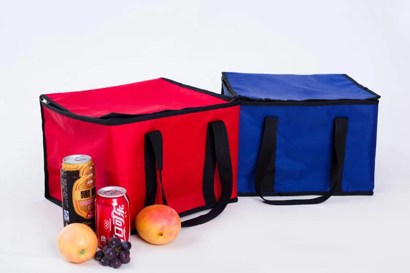 blue size S 43L 26L waterproof oxford cooler bag large picnic lunch box thermal cake pizza meal drinks fresh carrier ice pack cool bag - Цвет: blue size S