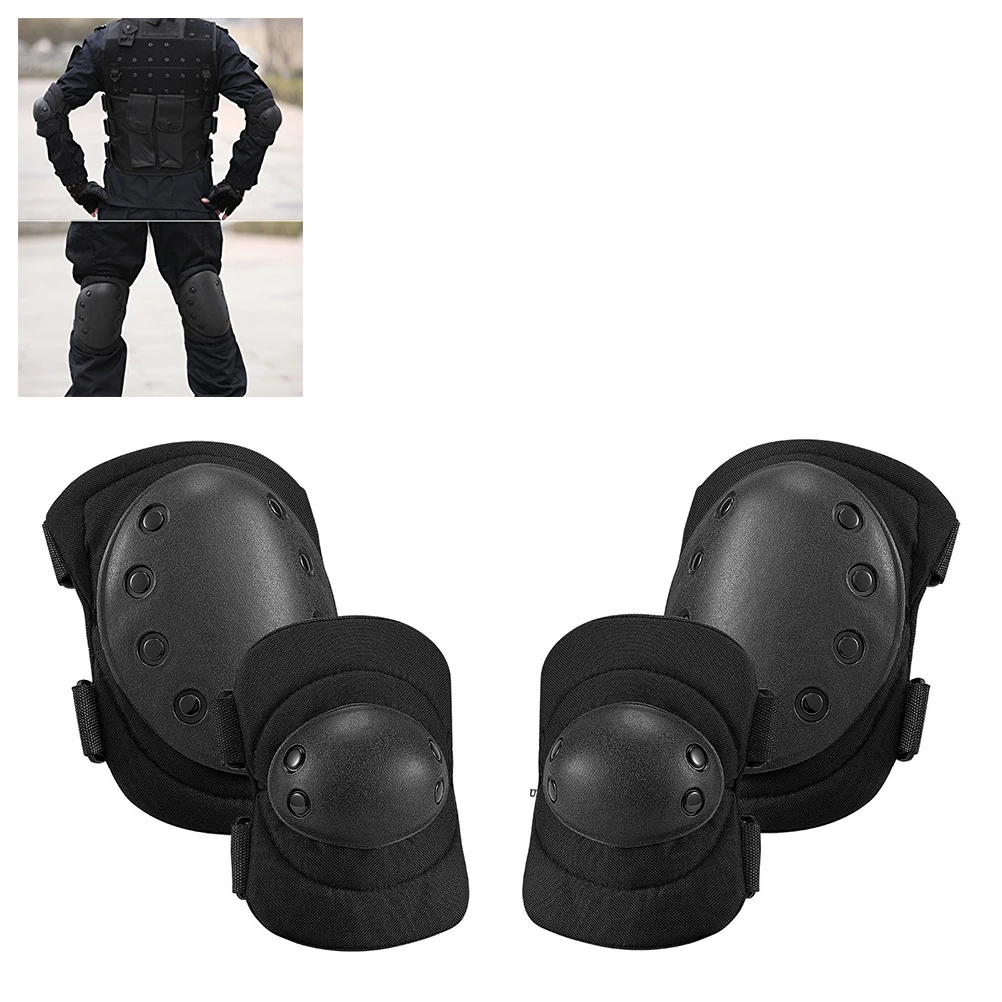 

Military Knee Pad Elbow Pad Set Airsoft Knee Elbow Protective Pads Outdoor Sports Safety Guard Gear Riding Knee Protector #20
