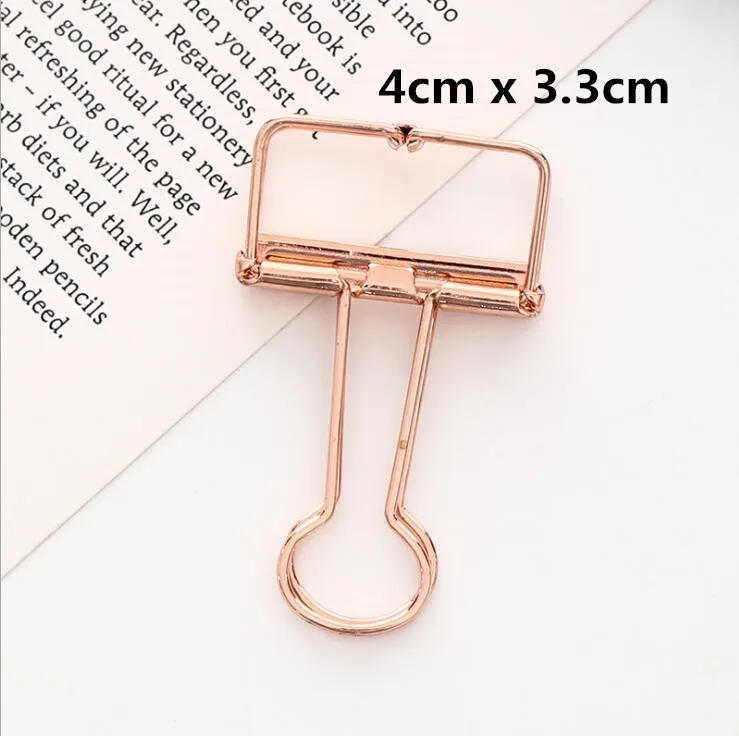 4cm x 3.3cm orange 5 шт. креативный Корейский Металлический Зажим Для Бумаги Закладка скрепка для бумаг зажим для Bullet Journal фото сообщение билета документ биндеры канцелярские - Цвет: 4cm x 3.3cm orange