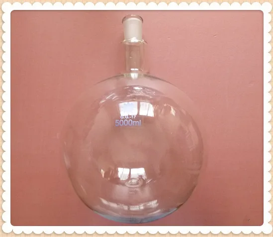 5000 мл с одной шеей 24/29 стеклянная колба круглым дном лабораторная бутылка для