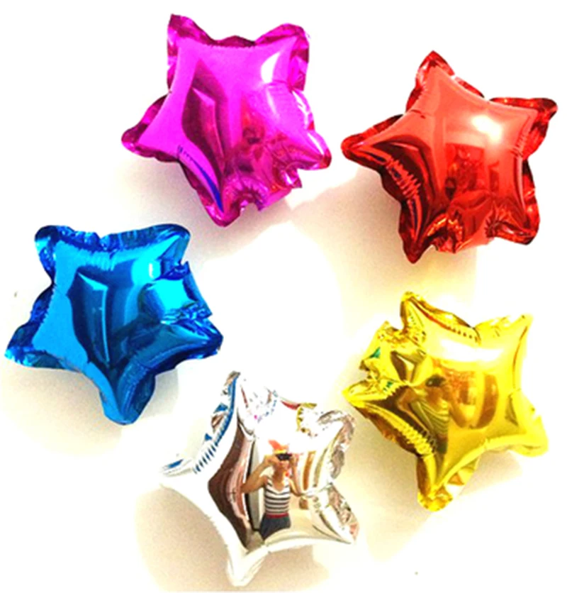 10 дюймовые цветные шары из алюминиевой фольги со звездами украшение для дня