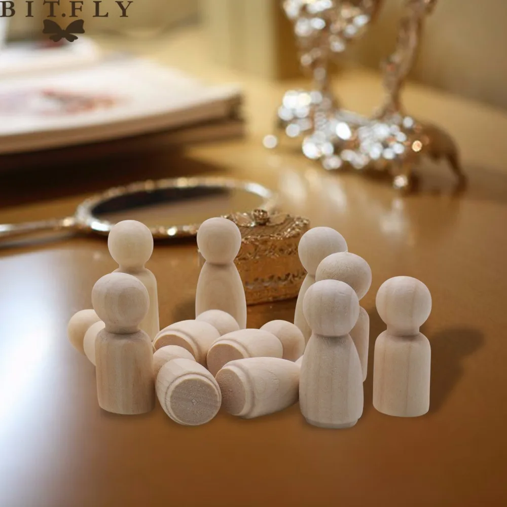 Маленькие фигурки для украшения дома 35 мм в китайском стиле цельные деревянные