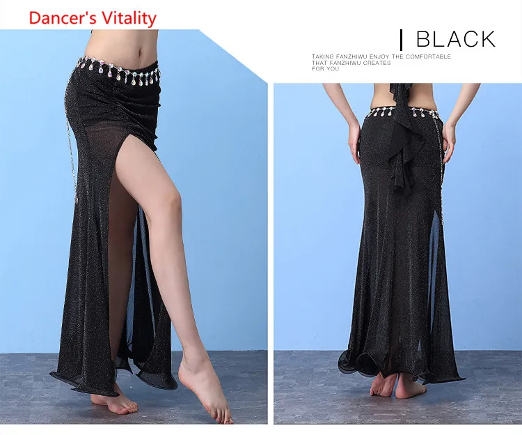 Высококачественная Серебристая сеть новая юбка Bellydancing юбка для танца живота костюм платье для тренировок или выступления юбка для танца живота