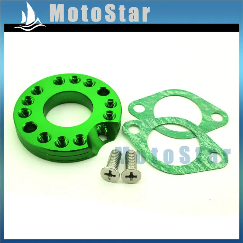 Зеленый Алюминиевый адаптер карбюратора с ЧПУ 26 мм складная спиннерная пластина