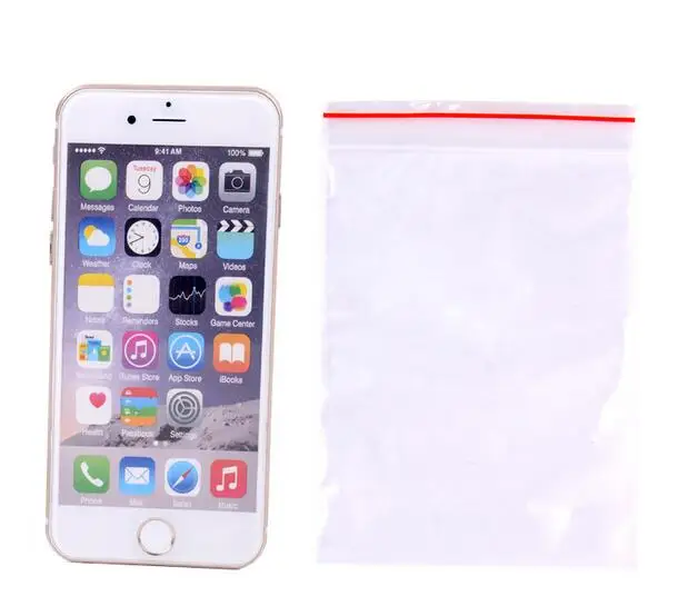 200 шт. 13*9 см водонепроницаемый пакет с молнией полиэтиленовый мешок для упаковки