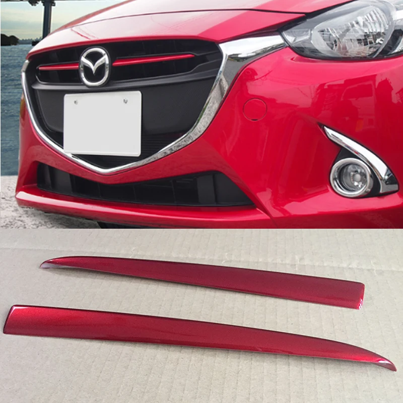 Хромированная наклейка на переднюю решетку гриля для Mazda 2 Demio 2015 2016 2017 DJ DL Mazda2