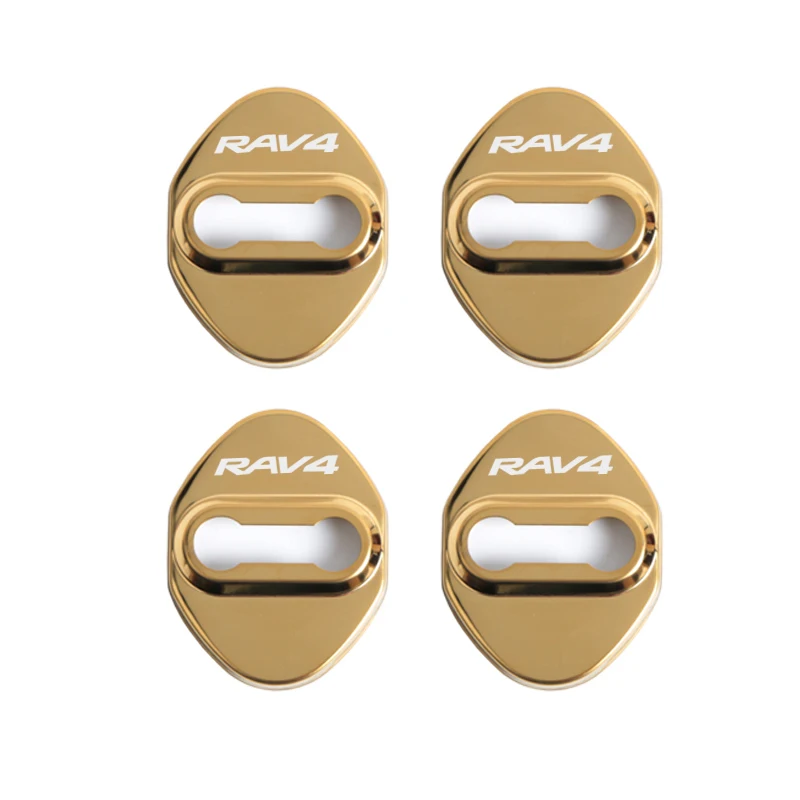 RAV4 gold Автомобильный Стайлинг дверной замок Чехлы для Toyota RAV4 защитные и декоративные автомобильные аксессуары наклейка - Цвет: RAV4 gold