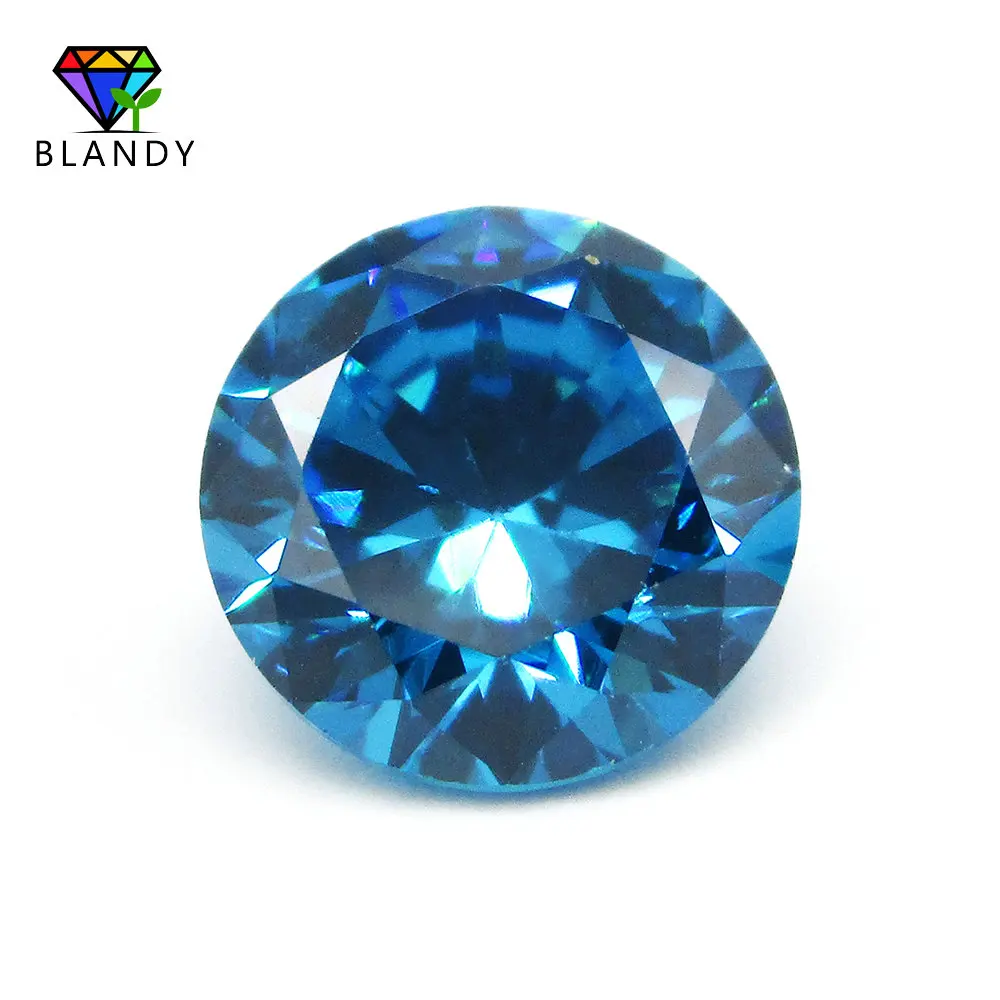 Aquamarine 1,0~ 10,0 мм 5A Seablue, зеленый, кофейный, темно-синий кубический цирконий камень круглой огранки фианит камень искусственные камни для ювелирных изделий - Цвет: Aquamarine