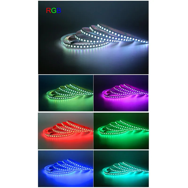 DC12V 5050 RGB Светодиодная лента 60 светодиодов/м 5 м 300led 600led супер яркая SMD5050 гибкая