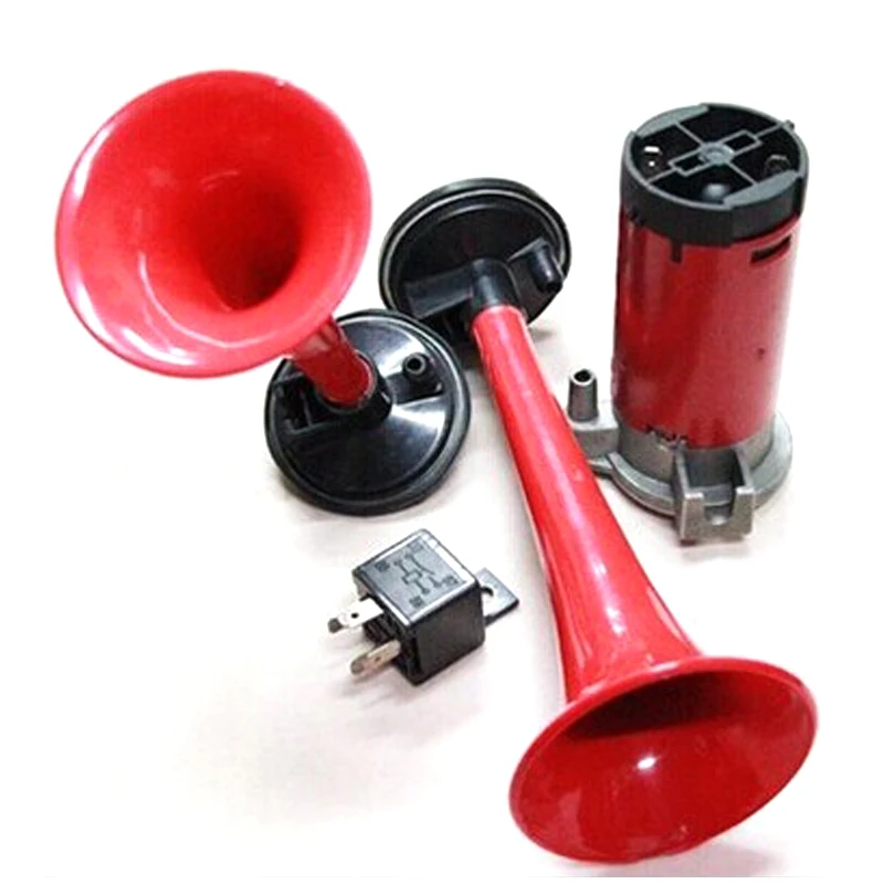 Комплект абсолютно новый черный супер сильный 12 В двойной воздушный багажник Рог