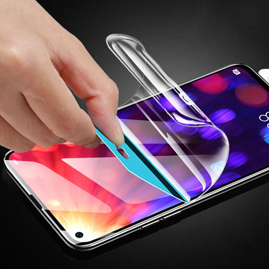 Передняя пленка из мягкого ТПУ для Huawei Honor View 20 3D изогнутая Защитная экрана P Smart 2019