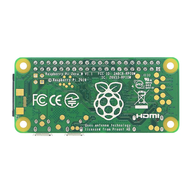 Новый Raspberry Pi Zero W 512M ОЗУ 1 ГГц процессор Wi Fi и Bluetooth предварительно сваренный 40