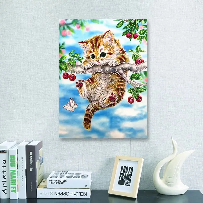 Чашка кошка 5D специальная форма алмазная живопись вышивка рукоделие горный