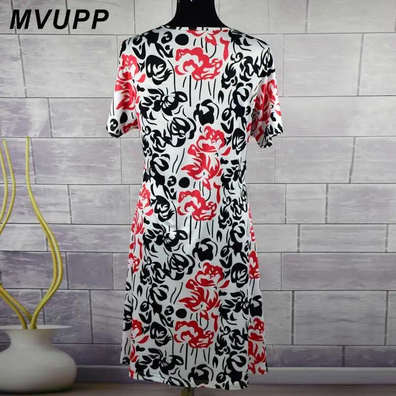 MVUPP мать и дочка платья пастырской цветочные печати с коротким рукавом винтажное