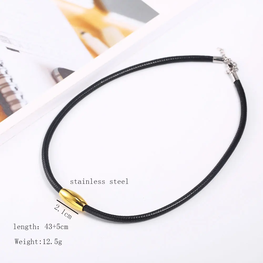 Женское кожаное ожерелье OUFEI богемное колье из нержавеющей стали Очаровательное