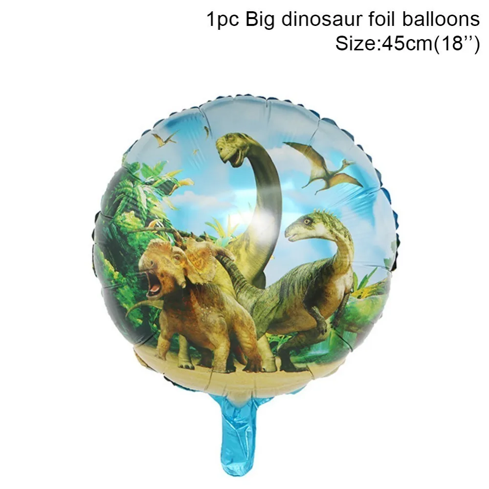 1pc Foil balloons Вечерние воздушные шары в виде динозавра из фольги с изображением динозавра Юрского периода, украшение для дня рождения, Детские праздничные принадлежности в виде животных на день рождения - Цвет: 1pc Foil balloons