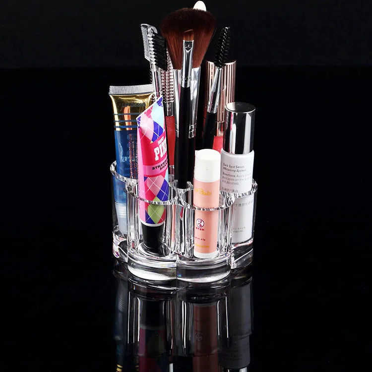 

Transparent acrylic organizer cosmetic lip balm Lipstickk jewelry display holder rack shelf Mascara Eyebrow makeup storage box