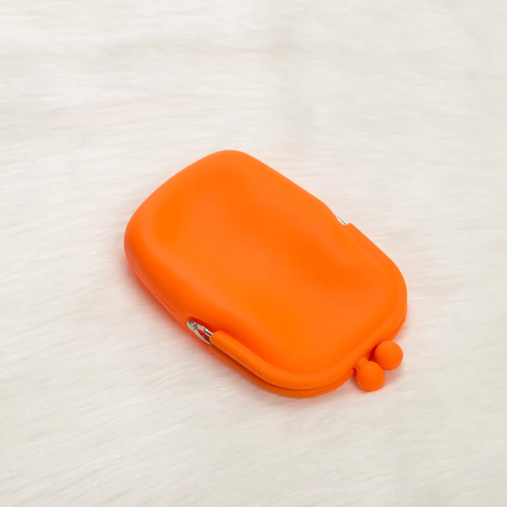 orange 1 шт., силиконовый милый кошелек для монет, Желейная резиновая косметичка для макияжа, сумка для мобильного телефона, женская сумка, аксессуары для путешествий, модный кошелек для хранения - Цвет: orange