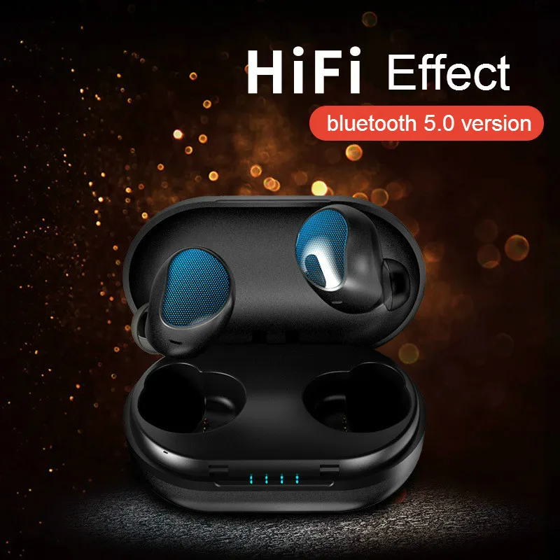 TWS Bluetooth 5 0 наушники с сенсорным управлением беспроводные зарядным устройством