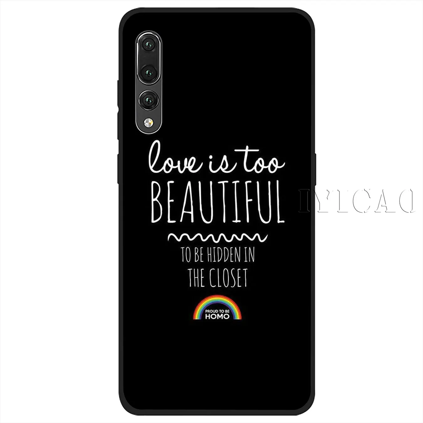Мягкий силиконовый чехол IYICAO Love Is LGBT Rainbow Heart для Huawei P30 P20 Pro P10 P9 P8 Lite Mini 2017 2016 P smart Z