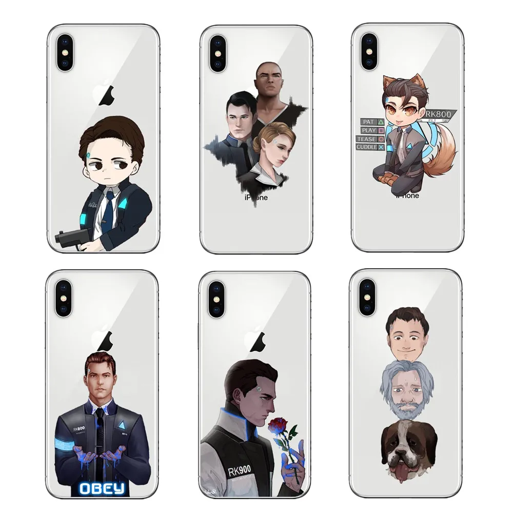 Мягкий Силиконовый ТПУ чехол для телефона Detroit Become Human Android RK800 Connor Kara iPhone 5 5S SE 6 6splus