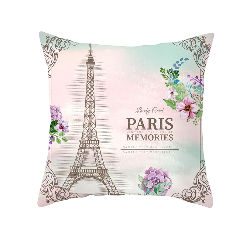 mling 1PC Notre Dame De Paris Art Printed Church Gothic Building Polyester Decorative Pillowcases Pillow Cover Pillow Case