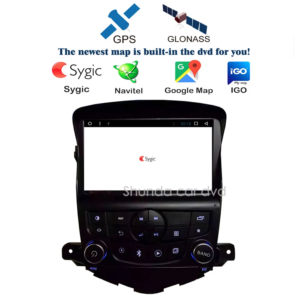 SHUNDA HD Android 7 1 T8 2 г + 32 dvd плеер автомобиля для Chevrolet Cruze с автомобилем Радио стерео BT WI