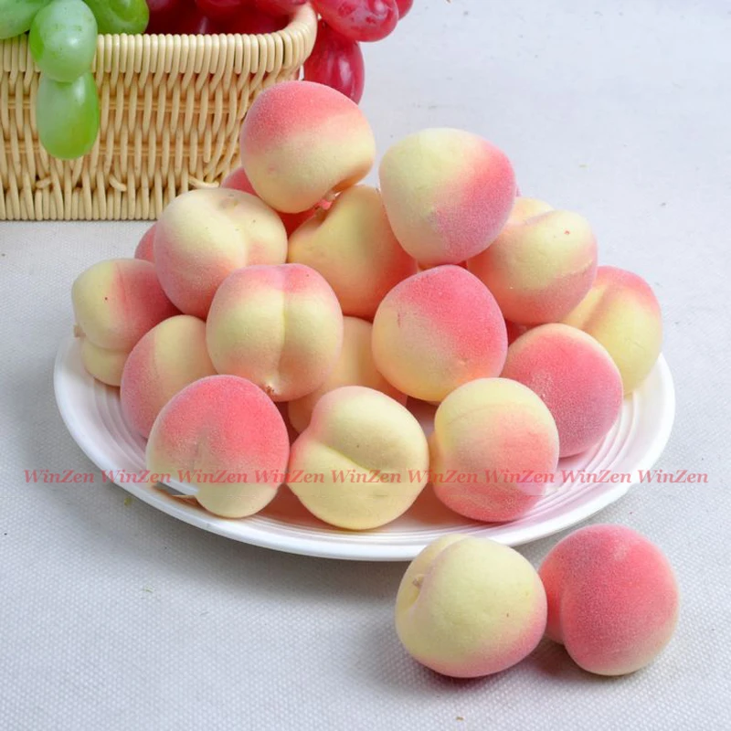 100 шт Поддельные мини оранжевый яблоко лимон персик искусственные фрукты