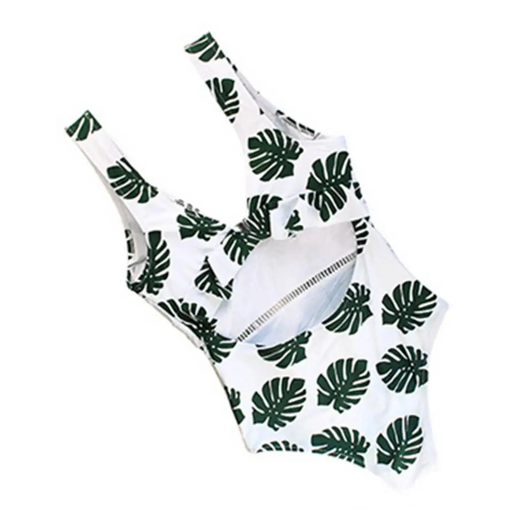 Женский Повседневный пляжный Цельный купальник с v образным вырезом без рукавов