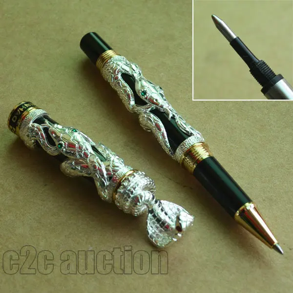 Роликовая Шариковая ручка JINHAO черная с золотой змеей ветер змея год